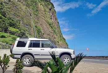 Cascade d'Água D'Alto sur la côte nord