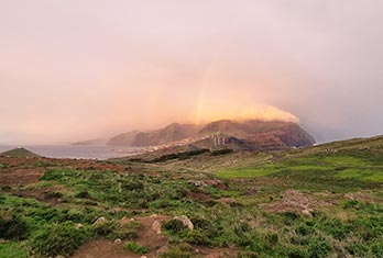 Point de vue de Rosto à Ponta de São Lourenço vers l'ouest