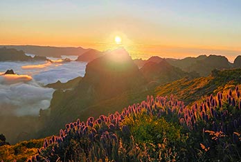 Coucher de soleil au pico do Areeiro